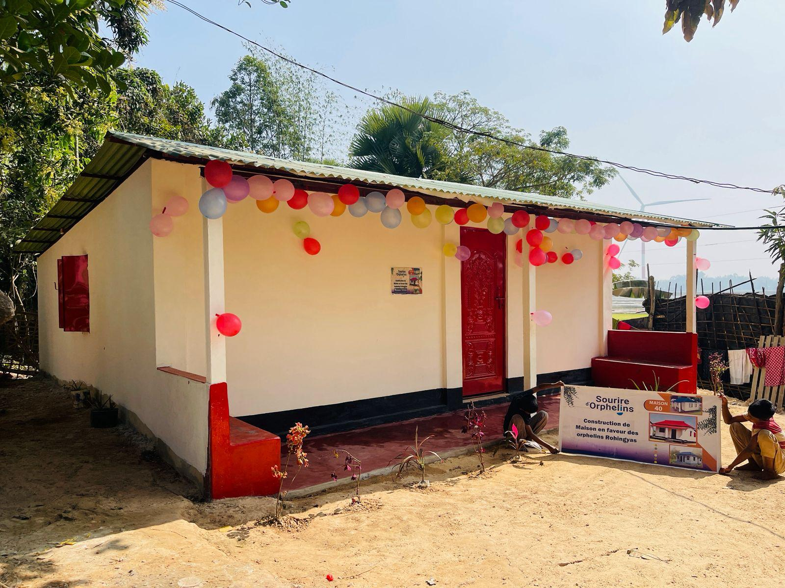 Maison pour orphelins du Bangladesh construite par Sourire d'Orphelins grâce à vos dons.