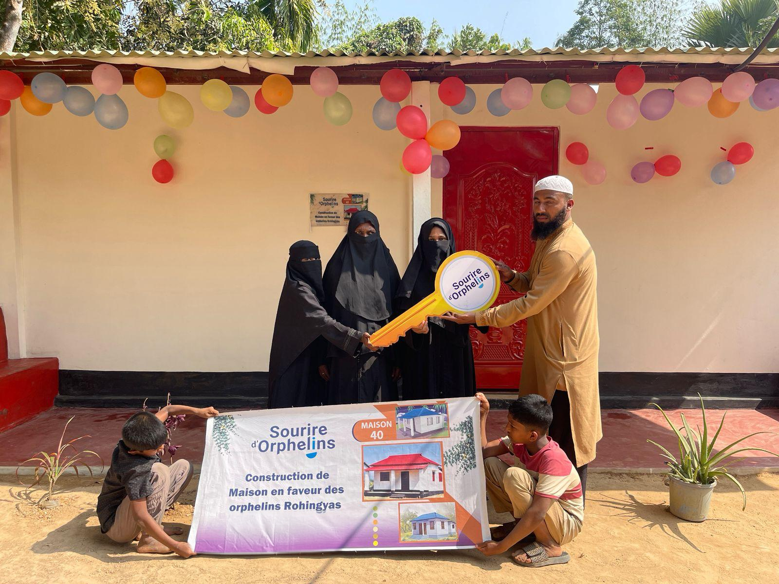 Maison pour orphelins du Bangladesh construite par Sourire d'Orphelins grâce à vos dons.