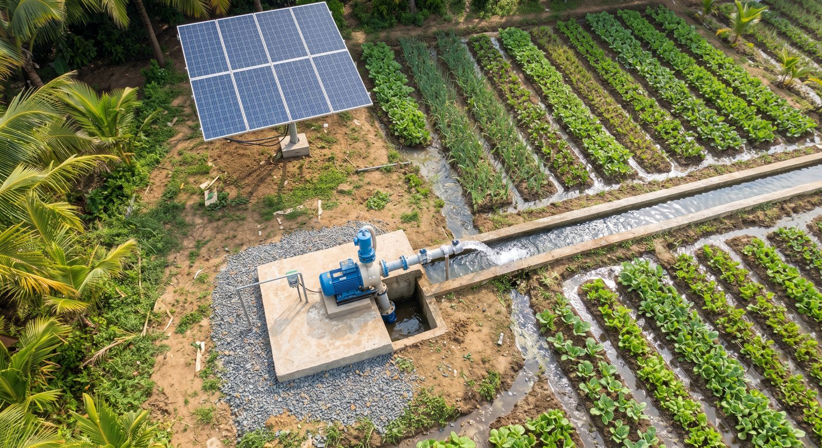 Un puits agricole fonctionnant à l'énergie solaire construit grâce à vos dons par Sourire d'Orphelins au Sri Lanka
